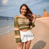 Kvinnors stickor 2024 Summer Amazon gränsöverskridande slitage ihålig rand skarvad utrikeshandel sexig bikini strand täcker