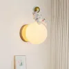 Lampe murale LED des lumières de lune en résine moderne pour la chambre à coucher de chambre d'enfants étude de chambre à l'éclairage intérieur décoratif