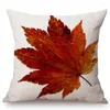 Pillow Red Yellow Autumn Phoenix Tree Maple Flamingo Color Cotton Linen Home Decorative Sofa Case Nordic Car Cover