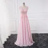 Party Dresses Beauty Emily Evening 2024 Long V-Neck Floor Length Chiffon With Top Lace Summer Style Special Occasion