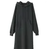Casual jurken Winter losse slanke hoodie jurk Robe Demoiselle D Honneur Femme Courte vrouwen kleding lang voor vintage