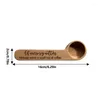 Coffee Scoops Mesurer Scoop 2-in-1 Wood Gravé et Clip Bag Clip Kitchen Tools Facile à utiliser