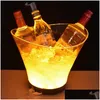 Ice Buckets and Coolers 6.5L Waterproof ABS LED BOCKET 7 Color Champagne Bowl KTV Bars Nightclubs Light Up Beer Night Party Drop Del Dhyqg