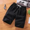 Shorts pour hommes 2024 Été Men de coton DrawString 9 couleurs Pantalon Mid Waist Casual Solid Pocket Plus Taille M-7xl