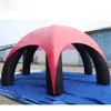 tenda de capa vermelha 10m dia (33 pés) com arco do soprador marquista portátil 6 pernas publicitando a tenda de aranha inflável gigante pop up cúpula sem paredes laterais para evento
