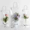 Geschenkomschakeling 1 st Clear Handtas Bloembouquet Verpakking Portable transparante taswinkel Inpaktassen Decoratie