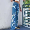 Dżinsy damskie 2024 Vintage wydrukowane Y2K workowate kobiety wysokiej talii harajuku estetyczna mama denim streetwear z lat 90.