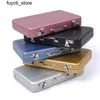 Storage Boxes Bins Aluminum storage box business ID credit card holder mini suitcase bank card holder 2022 new pearl box rectangular organizer S24513