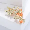 Broches Pomlee Tasty Persimmon Fruit For Women Unisex 3-Color Beauty Party Office broche Pin Gifts