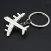 Party Favor 60pcs Metal Airplane Keychain Creative 3D Aircraft Model Key Ring Keyfob For Aviation Pilot Gift