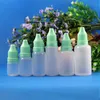 Bouteilles de compte-gouttes en plastique de taille mixte 5 ml 10 ml 15 ml 30 ml 50 pcs chaque LDPE PE avec des bouchons de falsification de preuves de falsification