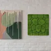 Dekorativa blommor skum flocking simulering mossa grön bakgrund vägg konstgjord panel dekor inomhus prydnadsblock kakel trim