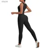 Women's Jumpsuits Rompers Womens one-piece track and field uniform seamless sportswear push ups fitness high waist and tight fitting sportswear WX