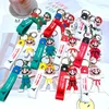 Kelechains Woman Designer Keyring For Women Accessories Cartoon Figure Figure Anime Taekwondo Buckle Car Key Chain Men's Creative Silicone Figure Cleary Chain Pendant