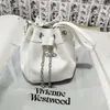 EMPR WEST DOWAGER WOMENS BAG 2024 Mönster Track Rem Mouth Water Bucket Leisure Fashion Chain One Shoulder Crossbody