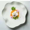 Пластин ресторан нерегулярная тарелка белая керамика западная творческая облачная десертная кухонная ужин и блюда