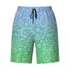 Shorts masculins Blanc Paisley Board Summer Bleu à Green Running Surf Beach Male Séchage rapide Y2K Plus taille de natation Trunks