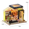 Architecture/DIY House Cake shop Doll House Mini DIY Small Kit Building Assembly Model DIY Handmade 3D Puzzle Kit With LED Toy For Kids Gifts DollHouse