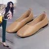 Freizeitschuhe echte Leder -alleinstehende Frauen Wohnungen faul apricosen ol Herbst Sommer Frauen Mode