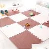 Alfombras de bebé Playmats 24 piezas DIY Eva Foam Floor Mat de piso Interlocking Azuleos Madera de madera Juguetes para niños Playmat para yoga Gym Ejercicio Plazo de juegos Otyia