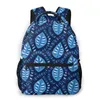 Rucksack hübsche dekorative blaue Blätter Boriana Giormova für Mädchen Jungen Reise Rucksackbackpacks Teenage School Tasche