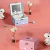 Figurines décoratives Swan Boîte de musique rotative mignonne mignonne de rangement de bijoux en huit tons cadeaux Creative Girl's Birthday Toy Souvenir