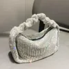 Diamonds Bucket Shoulder Bags for Women Luxury Designer Shiny Handbag Silver Crystal Rhinestones Purses And Handbags For Girls Party Cluth Wallets