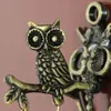 Estatuetas decorativas lojas de ornamentos de parede vintage Windchime Good Luck Knocker Metal Bell Door Shopkeeper