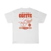 Men's T-Shirts Back Print Retro Cartoon Coff T Shirt Women Cute Funny Caffeine T-Shirts Coff Lover Shirt Unisex Loose Graphic Ts Tops T240510