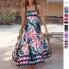 Jurken Women Lady Elegant Casual Dress High End Dames Clothing 2024 Lente/zomer Nieuwe Camisole Gedrukte lange jurk voor vakantie strandkleding