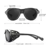 نظارة شمسية KDEAM Pilot Steam Punk Mirror UV400 للنظارات للرجال والنساء ظلال القيادة في الهواء الطلق مع حالة مجانية 240508