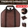 Storage Bags Foldable Firewood Log Carrier Bag Waterproof Tote For Fireplace Outdoor Camping Tools