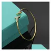 Bangle Top Quality Women Designer Bangles White Shell High Polished Armband Single Heart Luxury Brand Couple Armets Lady Drop Del Dhjfq