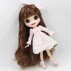 ICY DBS Blyth Doll Licca Body Lace Dress Bow Knot Pink Green Princess Suit Anime Outfits 240515