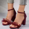 Sandales sexy talons femmes élevés s s romanesque d'été épais femelle style anglaise mode chunky plus taille romaneque Englih FaHion Plu 244 Andal Ummer Tyle Ize 279 D DD93 93