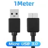 Câble Micro B USB 3.0 pour lecteur de disque dur externe Cord HDD Cord de charge AM-MICRO3.0 pour Samsung Note3 S5 Câble téléphonique