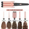 5 po Hair Waver Curling Iron3 Barrel Cermper avec chauffage rapide vers le haut de 04125 pouces Curler pour tous les types 240506