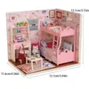 Architecture/DIY House Baby House Mini Miniature Doll House DIY Small House Kit Production Room Princess Toys Home Bedroom Decoration with Furniture W