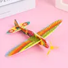 3D DIY Handwurf fliegende Segelflugzeuge Schaum Flugzeug -Party liefert Kinder Kinder Geschenk Spielzeug 19cm Fliegerflugzeug 093