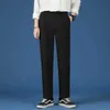 Pantalon masculin printemps été nouveau pantalon de costume pendal lisse pour hommes pantalon long coréen épaisse de longueur formelle pantalon mâle plus taille 40 y240514