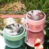 Dinnerware Portable Stainless Steel Soup Cup Lunch Box Containers Cute Shape Vacuum Flasks Thermo Microwave Heating With