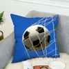 Kudde F-fotboll Dekorativa omslag för soffa täcker 45 kuddfäste 40x40 S heminredning Bildekoration Pilow Cases