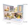 Architecture/DIY House Baby House Kit Mini DIY Handmade 3D Puzzle Assembly Building Villa Model Toys Home Bedroom Decoration with Furniture Wooden Cra