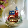 Architecture/DIY House DIY Glass Ball Doll House Model Building Wooden Mini Handmade Miniature Dollhouse Toy Birthday Greative Gift Alice Dream Castle