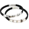 Strand High Performance At Low Cost Fashion Men's Stainless Steel Rubber Adjustable Bracelet