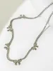 Tennis Ghidbk Anti Tarnish Roestvrij staal schattige boog CZ Tennis ketting meisje y2k tie zirkon ketting Koreaanse sieraden D240514