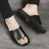 Genuine Sandals Leather Shoes Men Slippers Nice Summer Beach Holiday Male Flat Casual Cow Black Thick Sole A1242 84fc