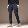 Pantaloni da uomo Nuovi morbidi cotone lyocell tessuto pantaloni casual uomini spessi affari grigio slim bunta abbigliamento corea pantaloni maschi di grandi dimensioni 28-40 y240514