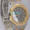 Montres de luxe Audemar Pigue Royal Oak 36mm 18k Gold Steel Gray Date 14790SA Watch APS Factory HBQ7