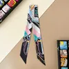 Designer Silk Scarf Women Summer Scarves Saber Marching Song Binding Bag Silk Scarf Twist Wrapping Handle Små Long Real Silk Ribbon 18 MM Twill Hair Band